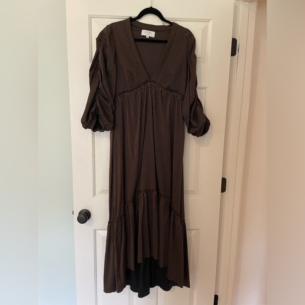 La Ligne black and brown striped dress